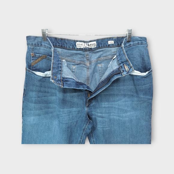 Mens ARIAT Legacy M4 Relaxed Bootcut Blue Jeans Size 40x29 - Picture 4 of 6